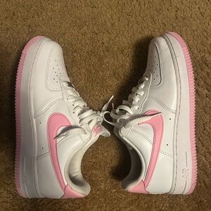 Nike Air White and Pink Sneakers